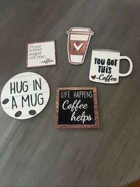 Coffee bar Sign Set - Neutral Coffee Décor